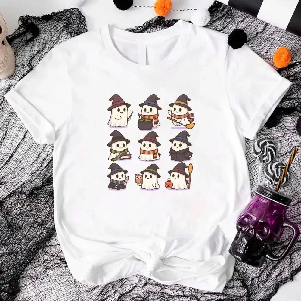 Cute Witch Ghosts Halloween Shirt โ Kawaii Spooky Tee