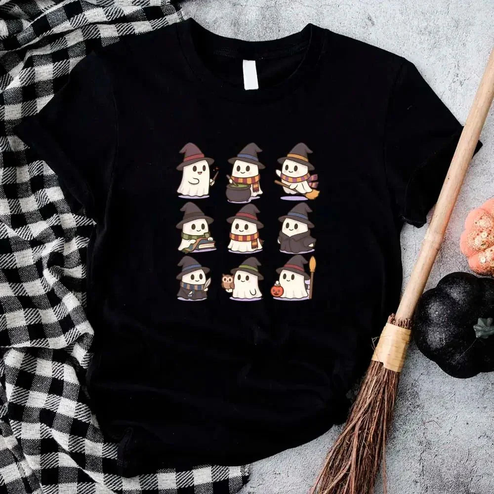 Cute Witch Ghosts Halloween Shirt โ Kawaii Spooky Tee