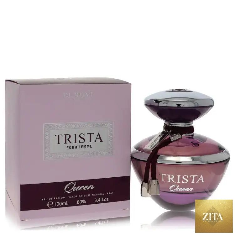 Dumont Trista Queen perfume for women by Gamer Scents, elegant glass bottle with floral and sophisticated design.