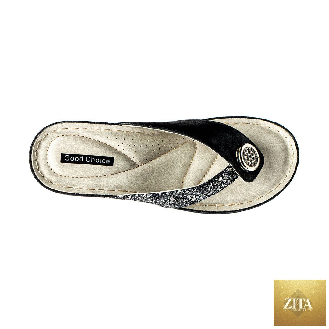 Women's Dafni Black Wedge Sandals