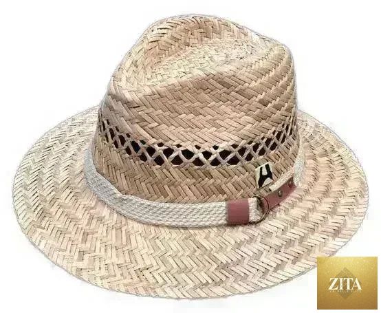 Femstylo Rush Straw Zion Indiana hat with wide brim and adventure-ready design, perfect for outdoor outings and sunny days.
