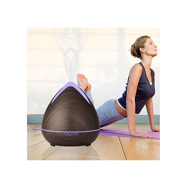 Essential Oils Ultrasonic Aromatherapy Air Humidifier 400Ml Dark Wood Amethyst Hera