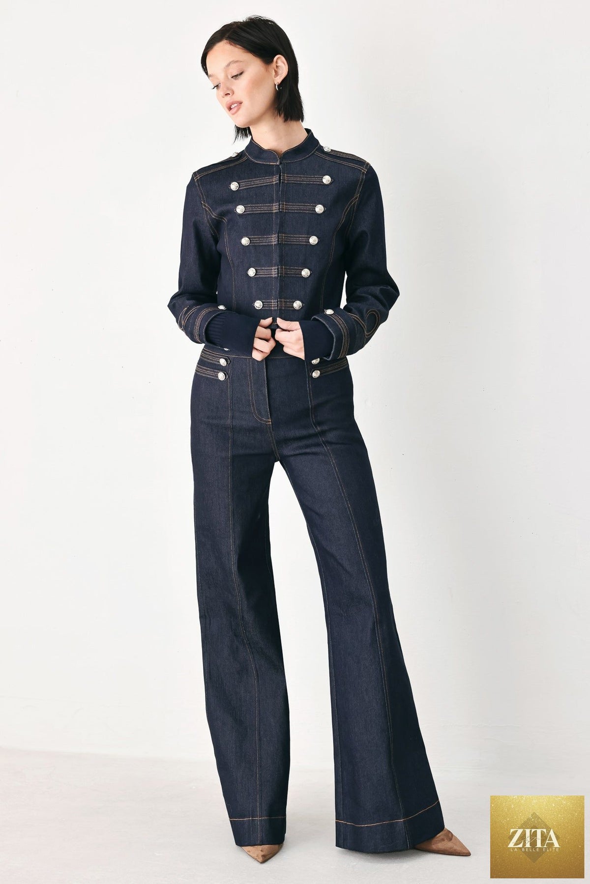 MIDNIGHT COMMANDER DENIM MILITARY JACKET