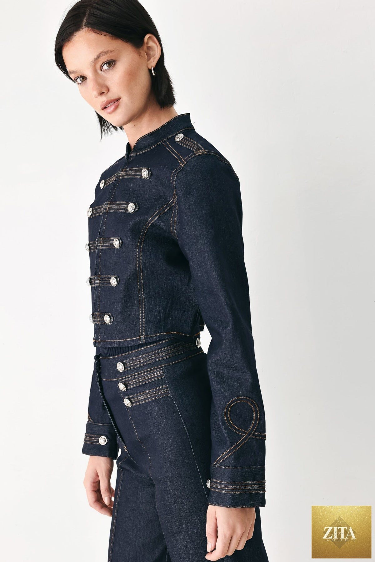 MIDNIGHT COMMANDER DENIM MILITARY JACKET