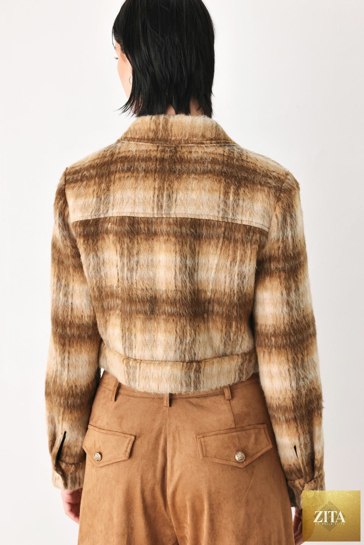 AUTUMN IN ASPEN PLAID CROP JACKET