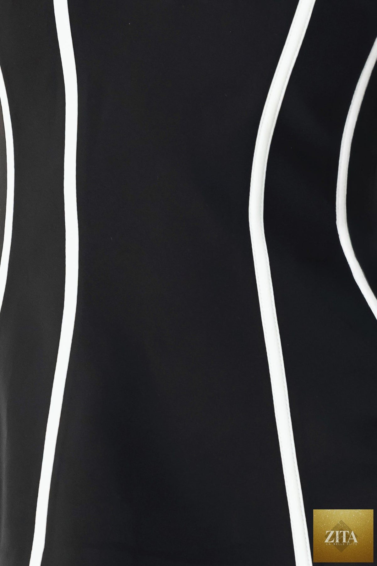 BLACK AND WHITE REIGN WOVEN TUBE TOP