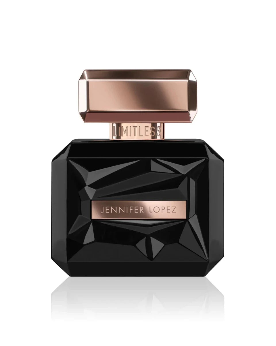 Mandotos JLo Empower Eau De Parfum bottle featuring vibrant woody amber scent in a 1 oz glass flacon.