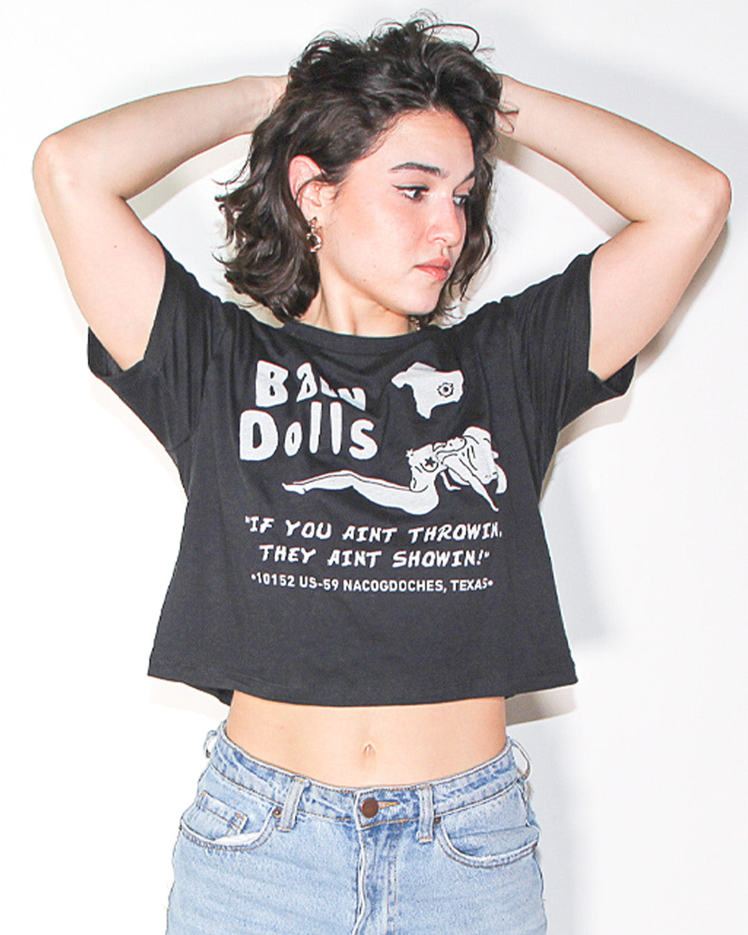 Feels So Good baby doll T-shirt with BYOB crop top design, soft fabric, and stylish fit, perfect for casual wear and comfortable style.