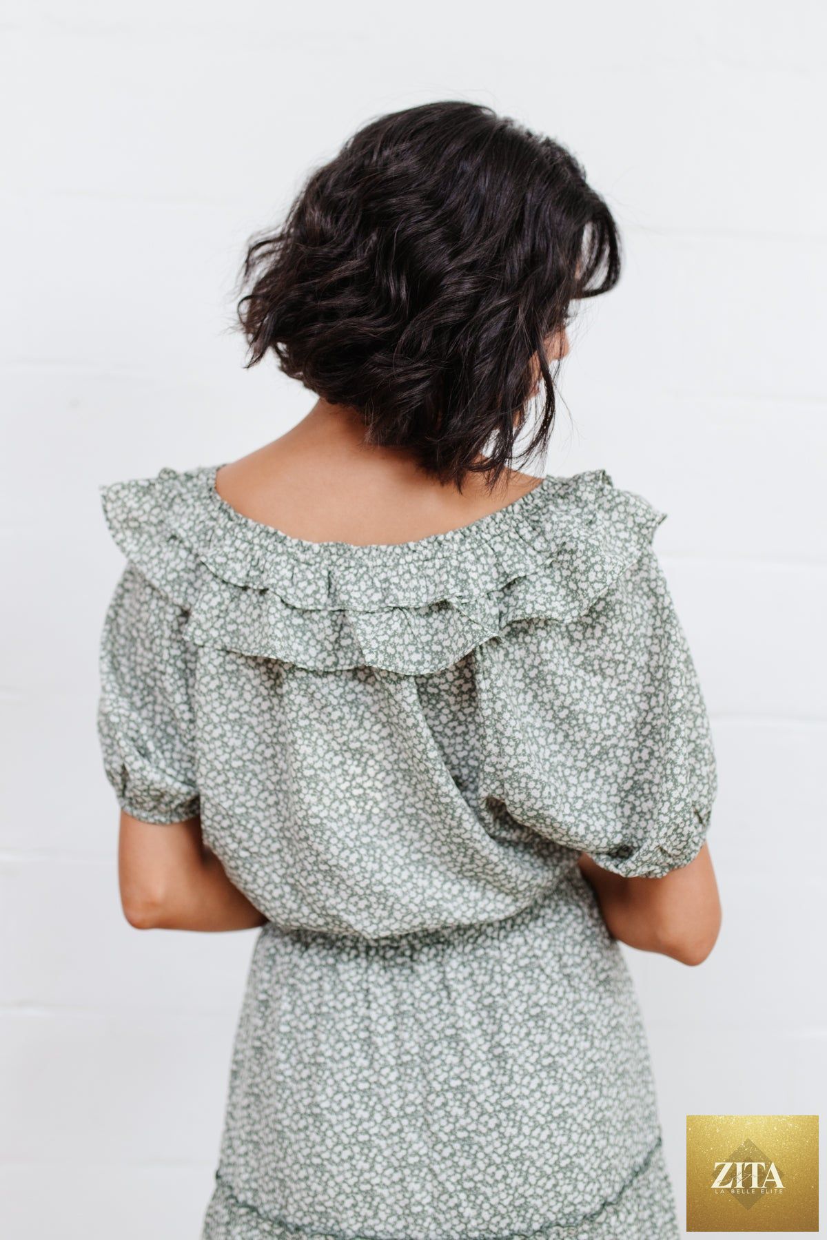 Women's Golden Hour Top in sage green from Thread & Co. Boutique, LLC, featuring a stylish, relaxed fit and soft fabric.