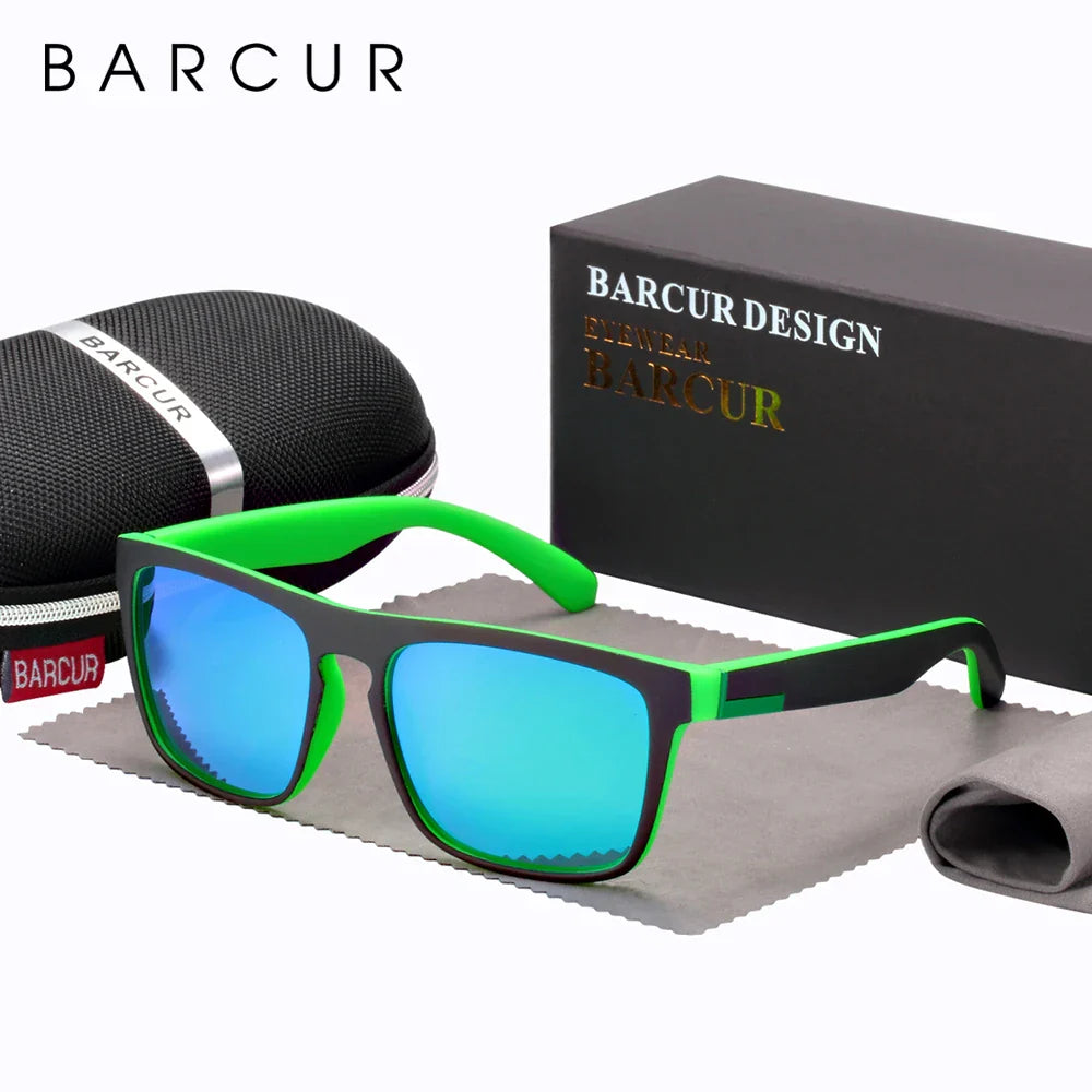 Stevvex BARCUR men's polarized driving sunglasses with UV400 protection, lightweight TR90 frame, anti-glare lenses, stylish summer eyewear.
