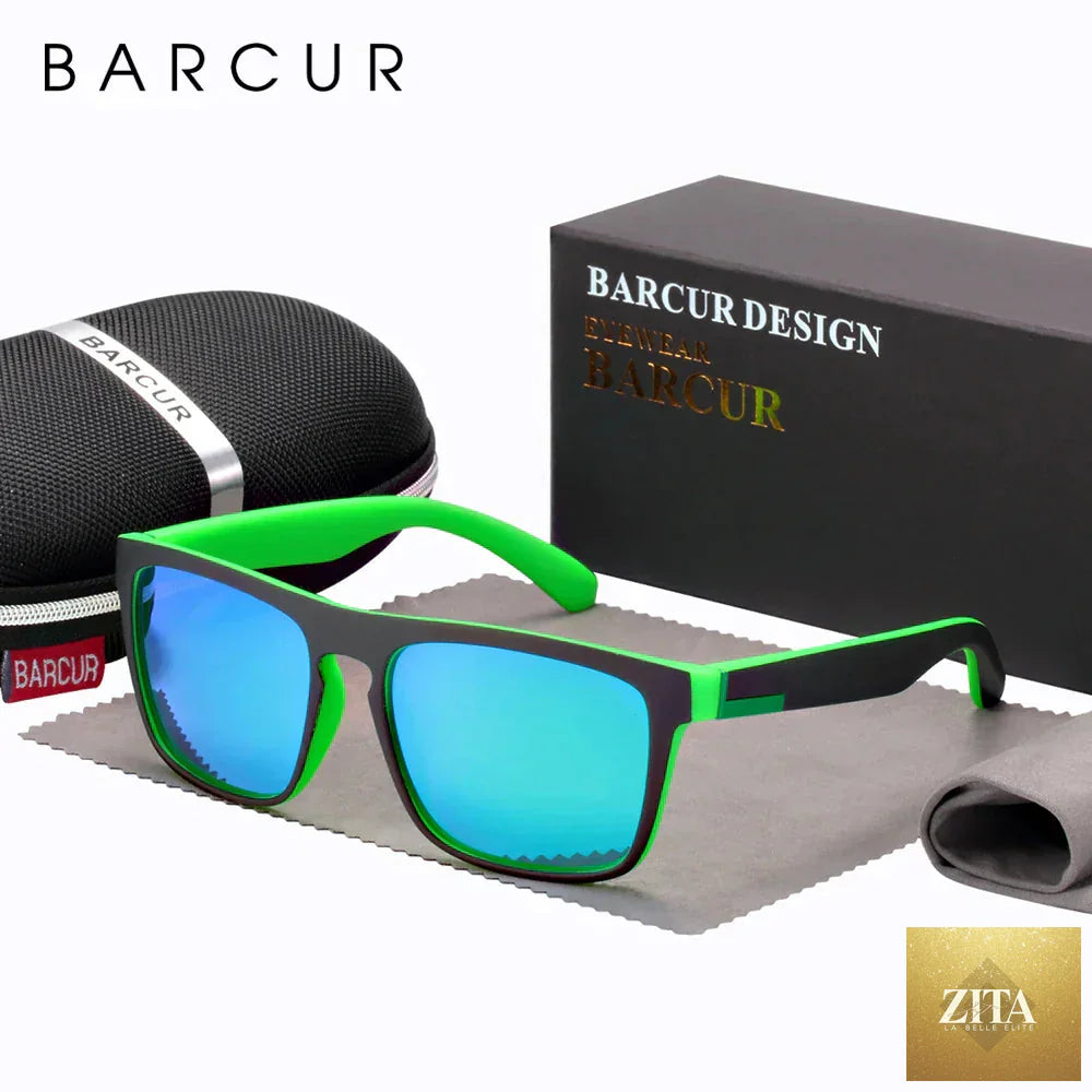Stevvex BARCUR men's polarized driving sunglasses with UV400 protection, lightweight TR90 frame, anti-glare lenses, stylish summer eyewear.