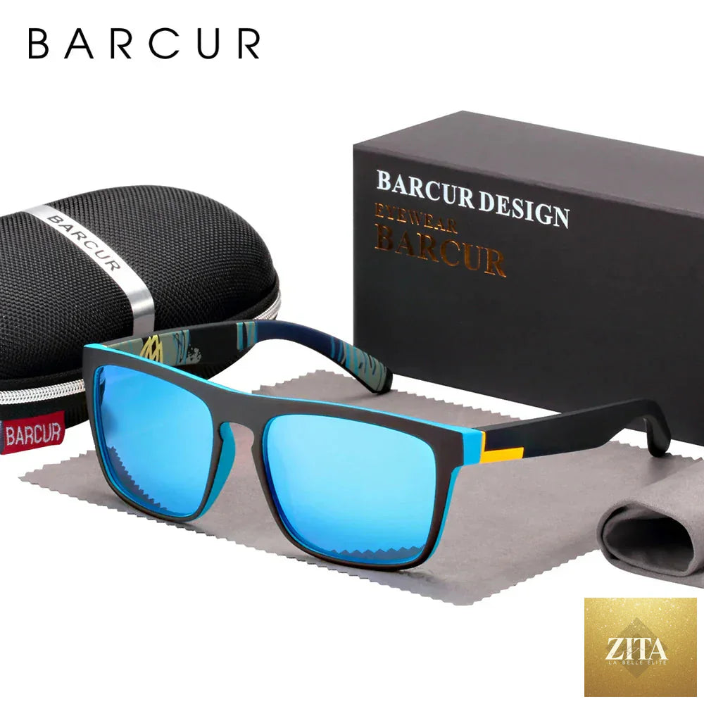 Stevvex BARCUR men's polarized driving sunglasses with UV400 protection, lightweight TR90 frame, anti-glare lenses, stylish summer eyewear