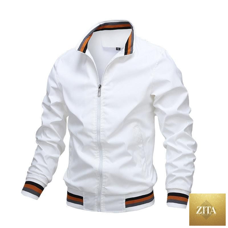 Men's lightweight blue windbreaker jacket by Stevvex, casual outdoor coat with waterproof, slim fit, ideal for spring and autumn.
