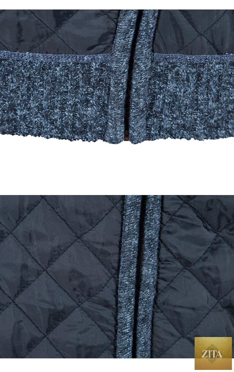 Stevvex men's winter jacket, warm slim fit fleece jacket with hood, casual and business style, soft solid fabric, lightweight and cozy