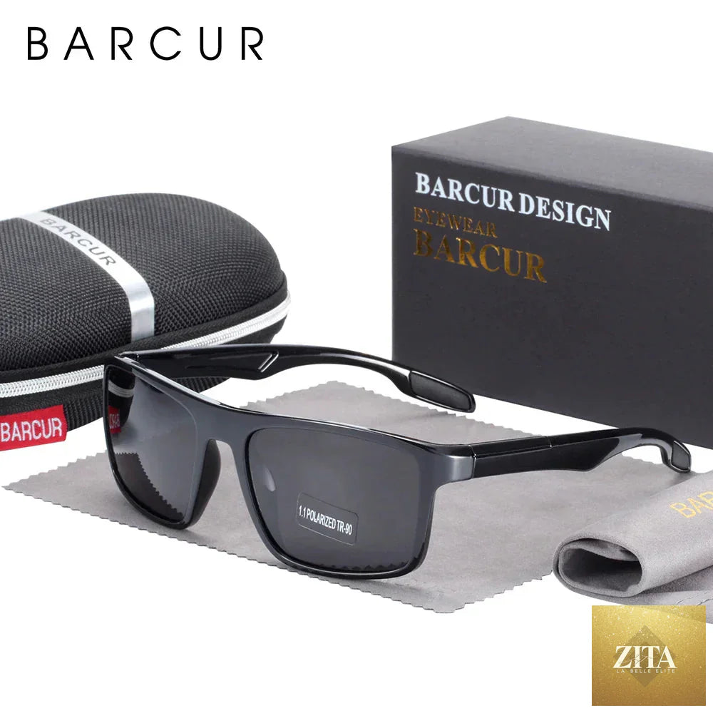 Stevvex BARCURTR90 ultralight polarized sunglasses for men with vintage square frame and UV400 protection, summer eyewear