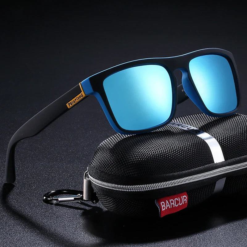 Stevvex BARCUR men's polarized driving sunglasses with UV400 protection, lightweight TR90 frame, and anti-glare lenses.