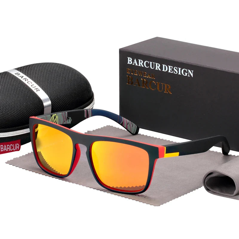Stevvex BARCUR men's polarized driving sunglasses with UV400 protection, lightweight TR90 frame, anti-glare lenses, stylish summer eyewear