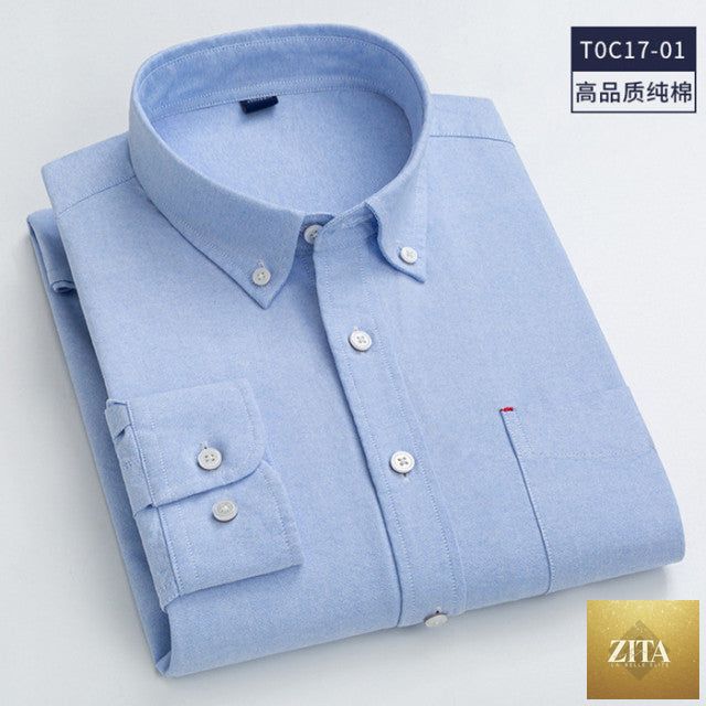 Men's Zita La Belle Elite button-down collar shirt made of 100% cotton, featuring a classic design and comfortable fit.