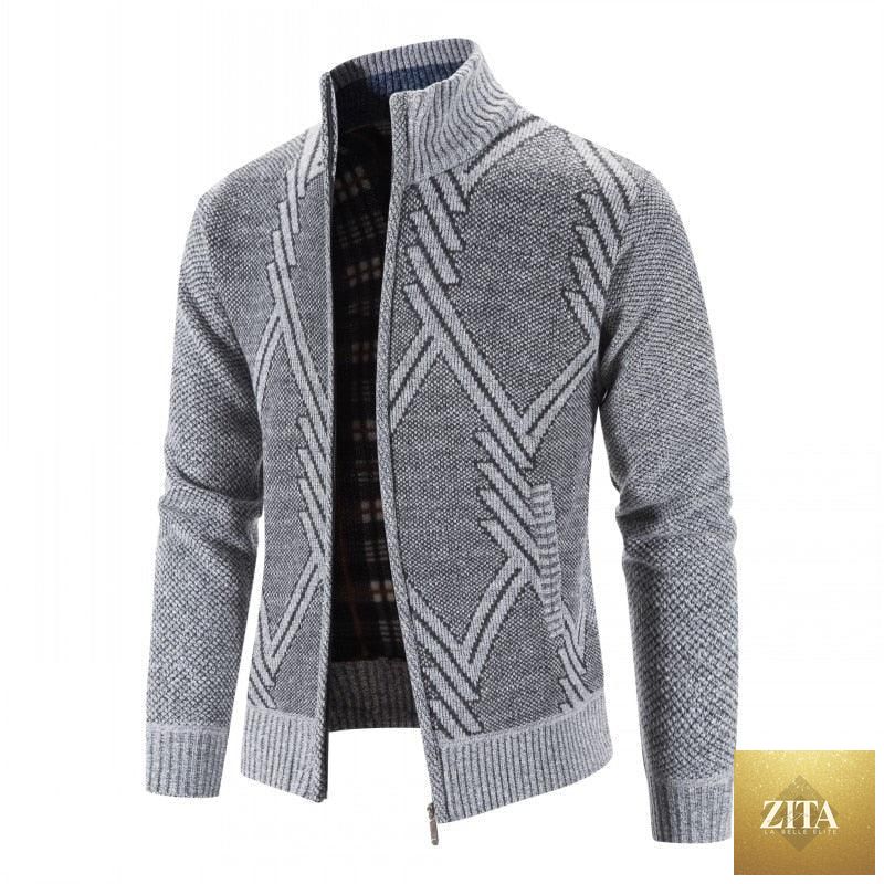 Men's Stevvex winter jacket with hood, slim fit fleece design, soft warmth, solid color, casual and elegant for cold weather.