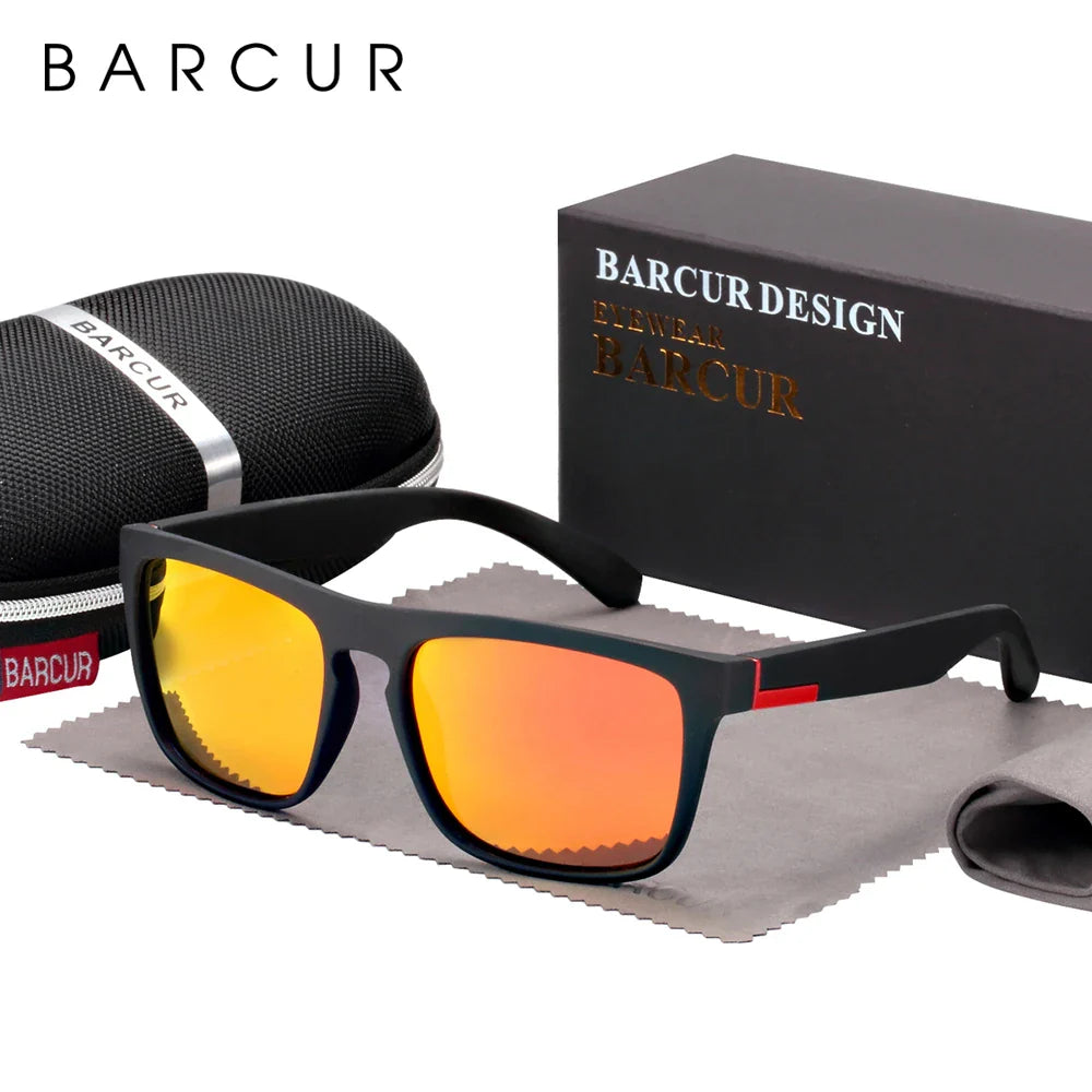 Stevvex BARCUR men's polarized driving sunglasses with UV400 protection, lightweight TR90 frame and anti-glare lenses.