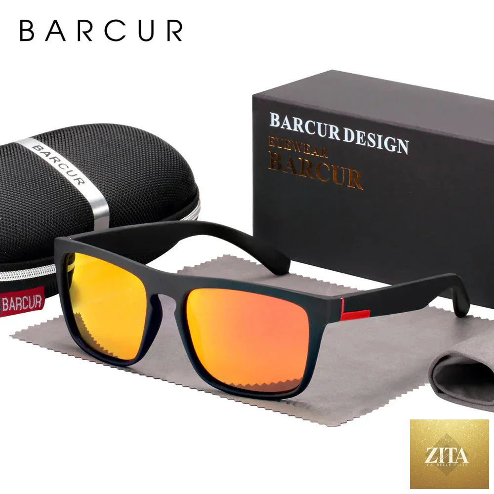 Stevvex BARCUR men's polarized driving sunglasses with UV400 protection, lightweight TR90 frame, anti-glare lenses, stylish summer eyewear.