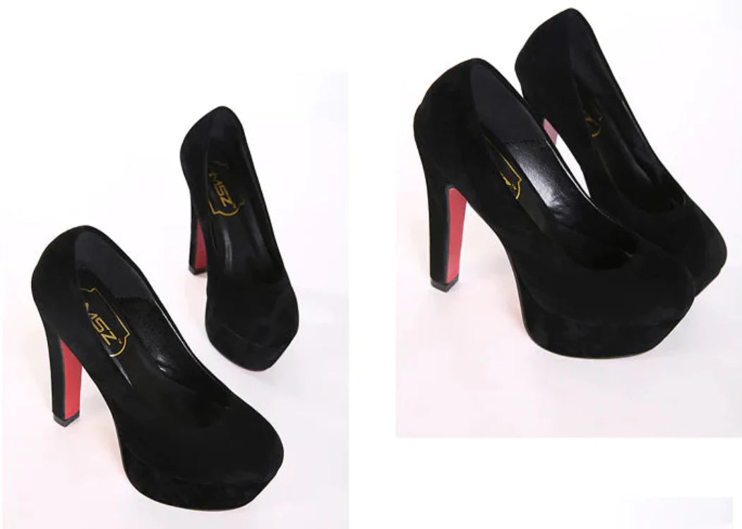 Women’s Princess High Heels with chunky platform soles in stylish design, from Trendy Attic Store01.