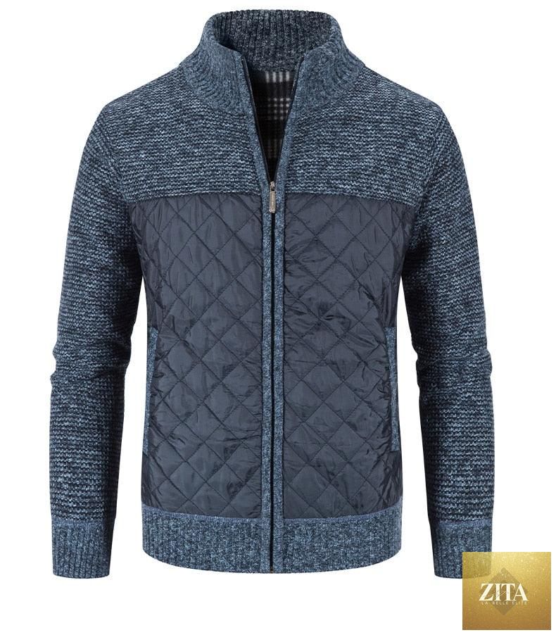 Men's Stevvex winter jacket with a warm fleece lining, slim fit, hooded, solid color, casual and business style, lightweight and soft.