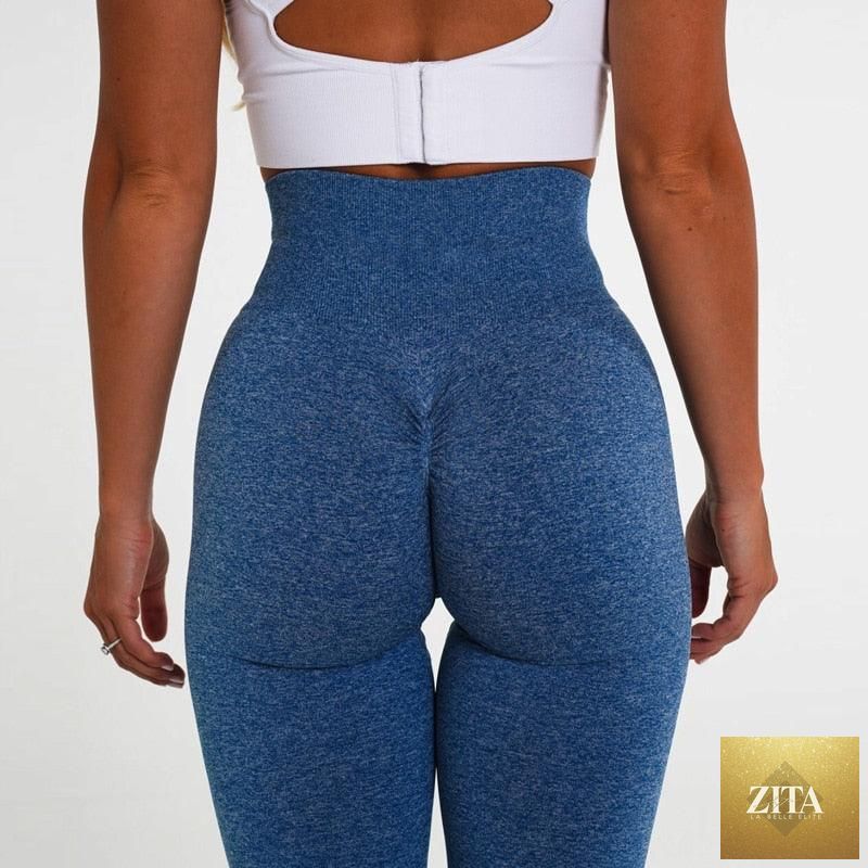 Pink seamless workout leggings for women, high waist gym leggings by Stevvex, designed for active fitness and yoga.