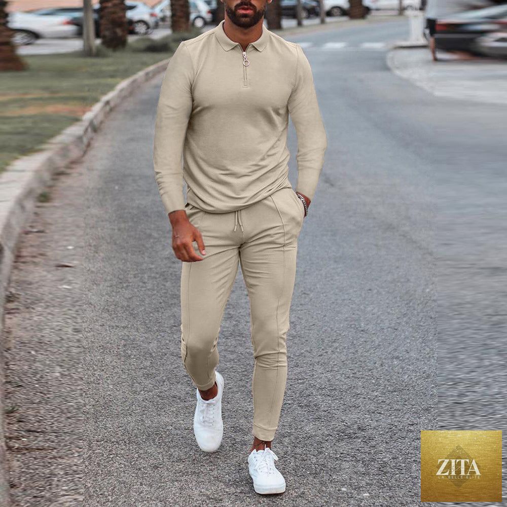 Men's Zita La Belle Elite jogger sweat suit with long sleeves, comfortable tracksuit, stylish athletic loungewear.