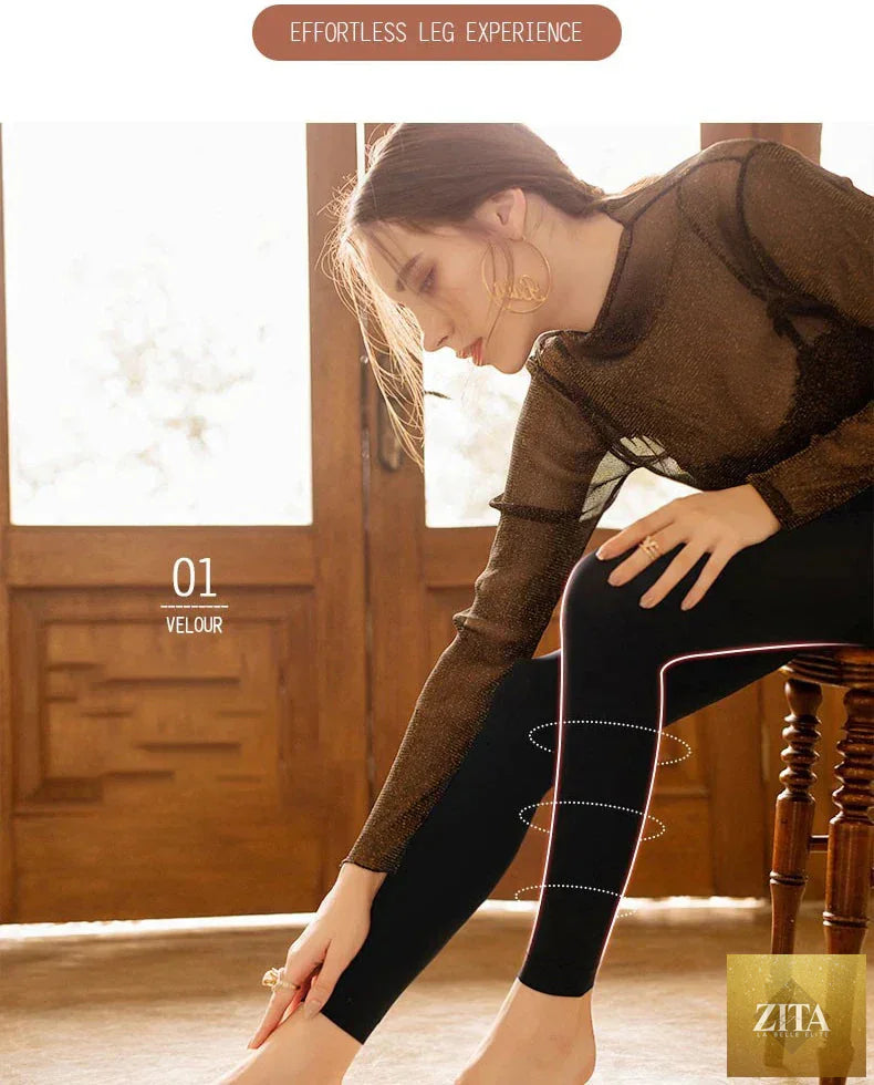 Women Winter Leggings – High Waist Warm Velvet Stretch Pants