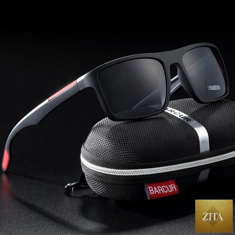 Stevvex BARCURTR90 ultralight polarized sunglasses for men, vintage square style with UV400 protection, summer eyewear