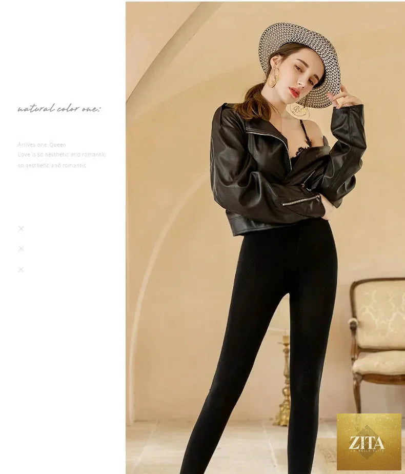 Women Winter Leggings – High Waist Warm Velvet Stretch Pants