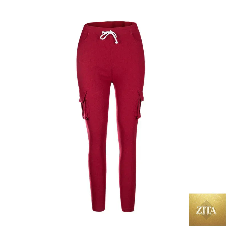 Elegant elastic women’s oversize drawstring long pencil pants by nowadaysfashion, featuring a stylish, comfortable fit.