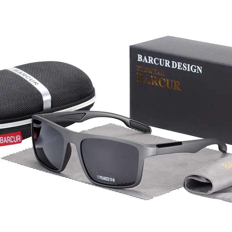 Stevvex Barcurtr90 ultralight polarized square sunglasses for men with UV400 protection, vintage style, summer eyewear.