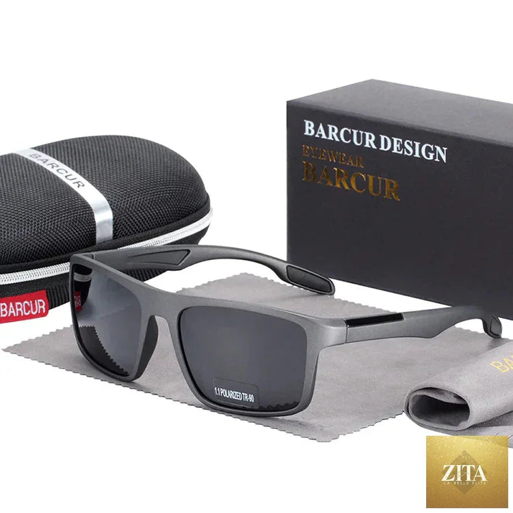 Stevvex BARCURTR90 men's ultralight polarized sunglasses with vintage square design and UV400 protection, ideal for summer.
