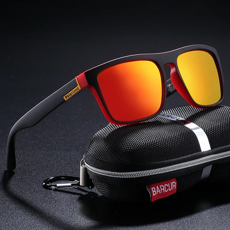 Stevvex BARCUR men's polarized driving sunglasses with UV400 protection, lightweight TR90 frame, anti-glare lenses, summer style.