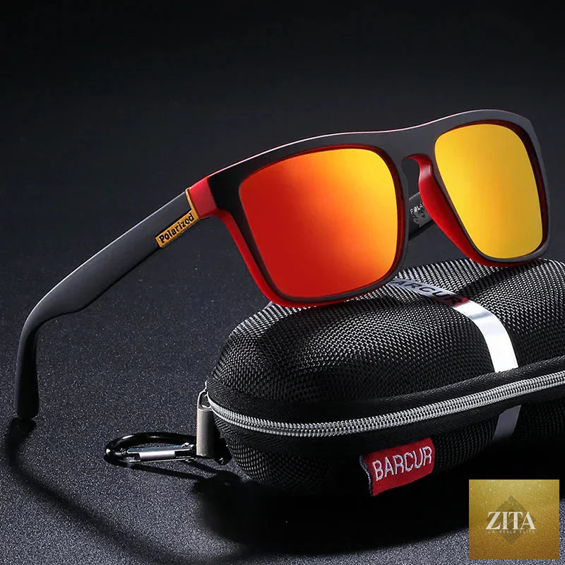 Stevvex BARCUR men's polarized driving sunglasses with lightweight TR90 frame, UV400 protection, and anti-glare lenses.