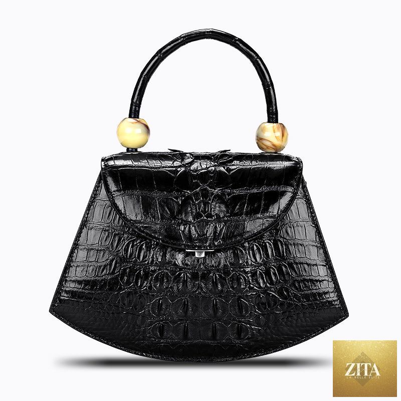 Luxury crocodile leather handbag for women by donjohnbyvictoriacharles, featuring a sleek and elegant design.