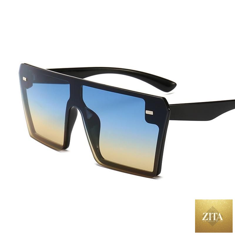 Stylish oversized square sunglasses for women by Stevvex with mirror lenses and UV400 protection.