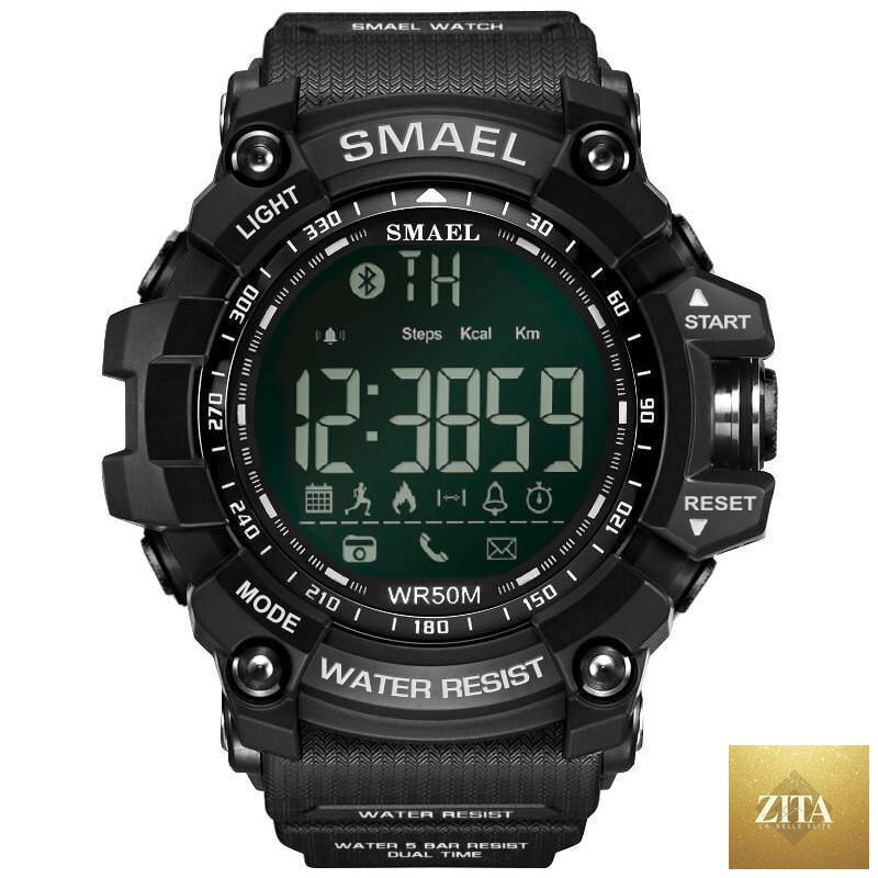 Stevvex Smart Sport men's chronograph military digital watch with waterproof 50m, LED display, stopwatch, and multifunction features.