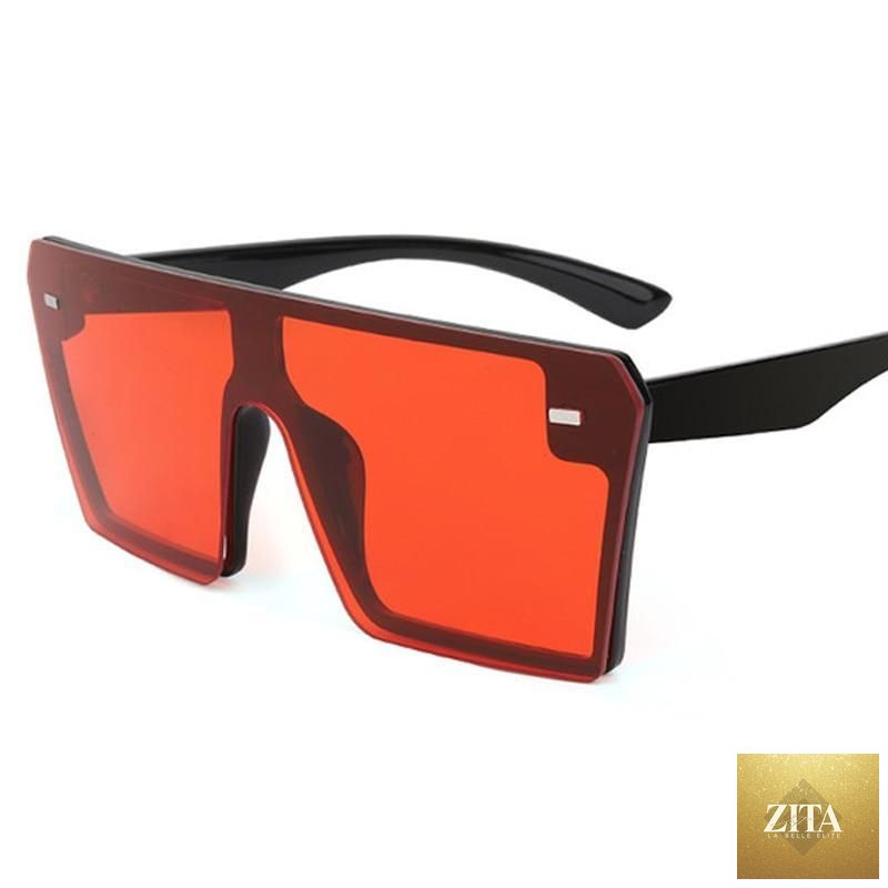 Modern oversized square sunglasses for women by Stevvex featuring mirror lenses and UV400 protection, stylish luxury eyewear.