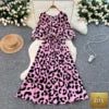 Women’s V-Neck Tunic Slim Casual Midi Dress by Trendy Attic Store01, featuring a comfortable V-neck and sleek silhouette.