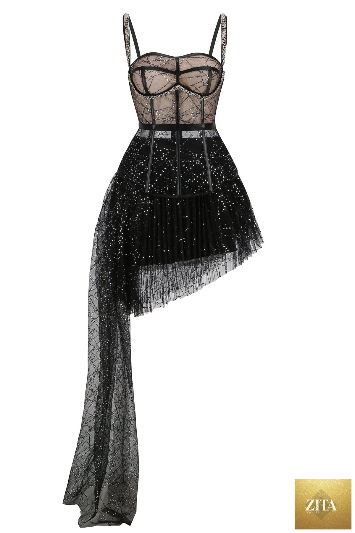 Zita La Belle Elite casual maxi club party dress for women, flowing long dress with elegant design and relaxed fit.