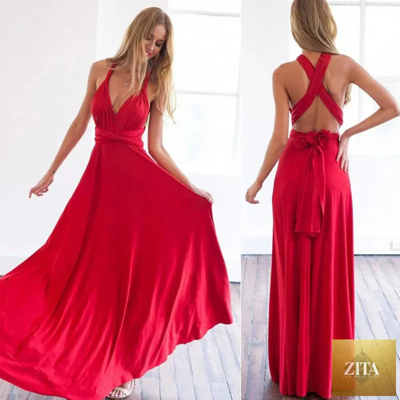 Backless sleeveless women's evening dress with a stylish, elegant design, perfect for formal occasions and evening events.