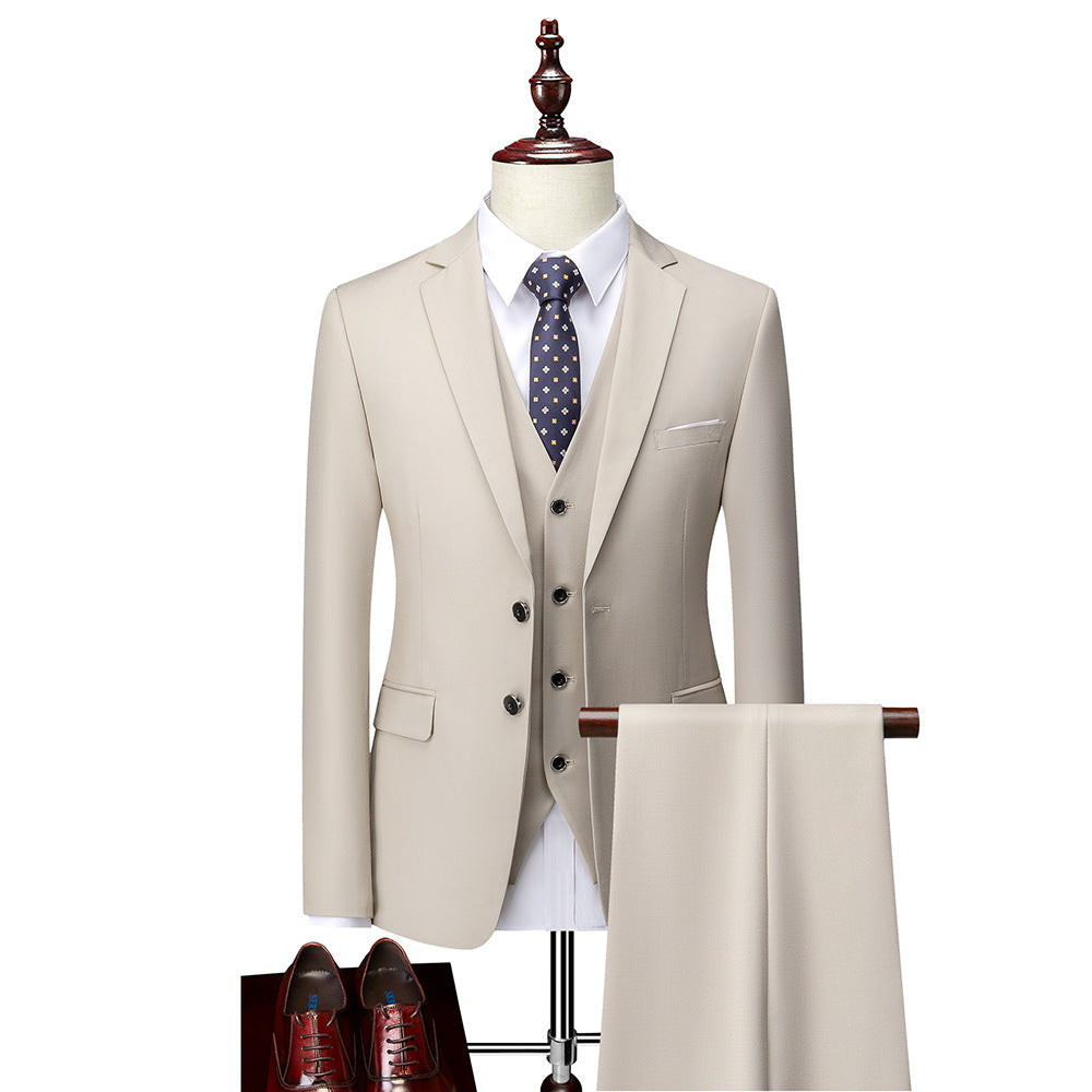 Donjohnbyvictoriacharles men's 3-piece suit with jacket, pants, and vest, perfect for business formal occasions.