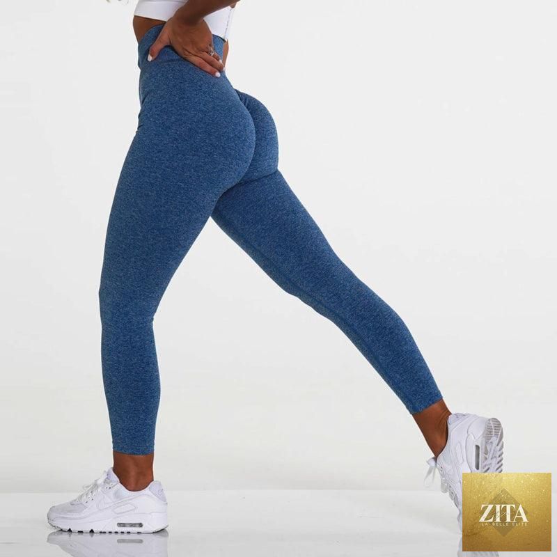 Pink seamless workout leggings for women by Stevvex, high waist gym pants with push-up and lifting features, ideal for yoga and fitness.