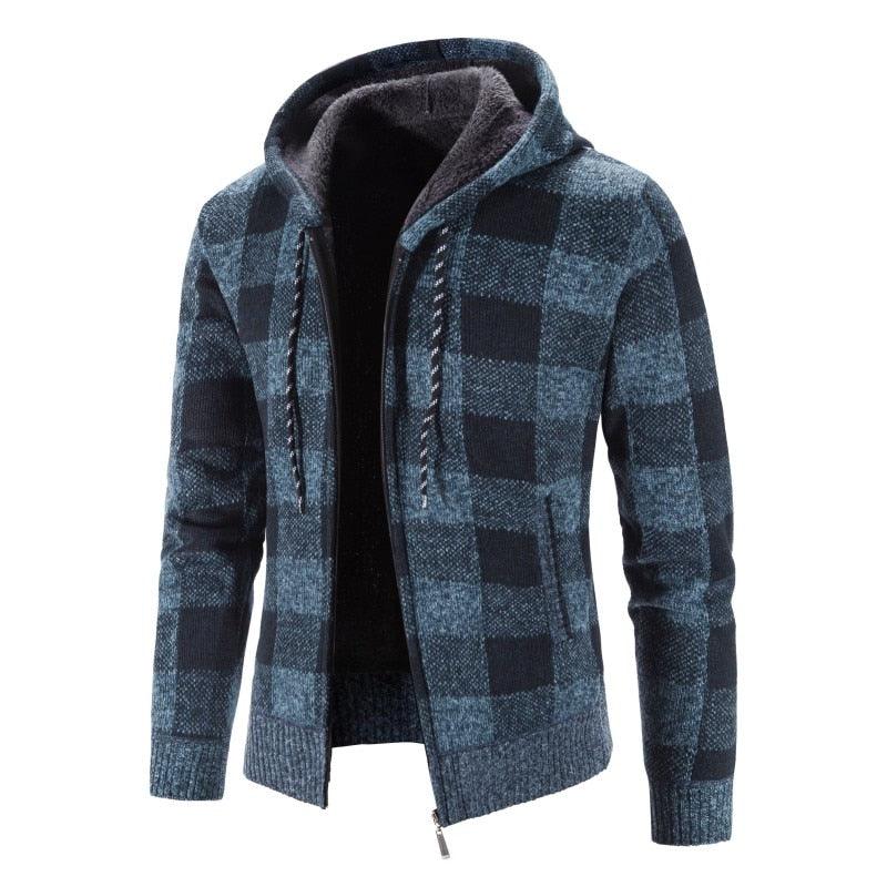 Stevvex men's autumn winter fleece jacket, slim fit casual solid sweater with hood, warm and soft for casual or business wear