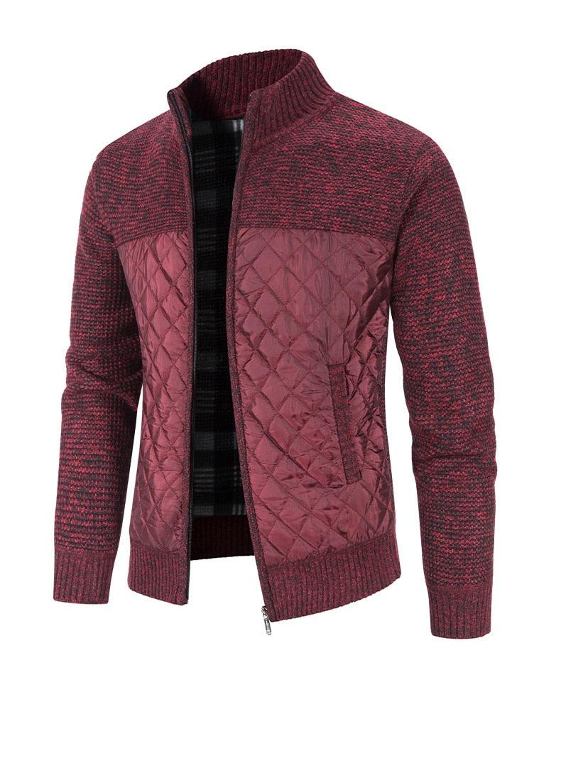 Stevvex men's autumn winter fleece jacket, slim fit, warm solid casual hoodie with soft sweater texture and lightweight design.