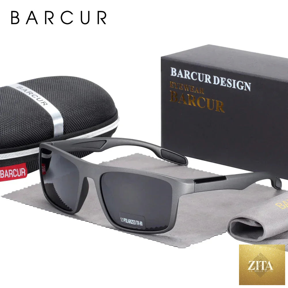 Stevvex BARCURTR90 polarized sunglasses for men, vintage square design with UV400 protection, lightweight summer eyewear