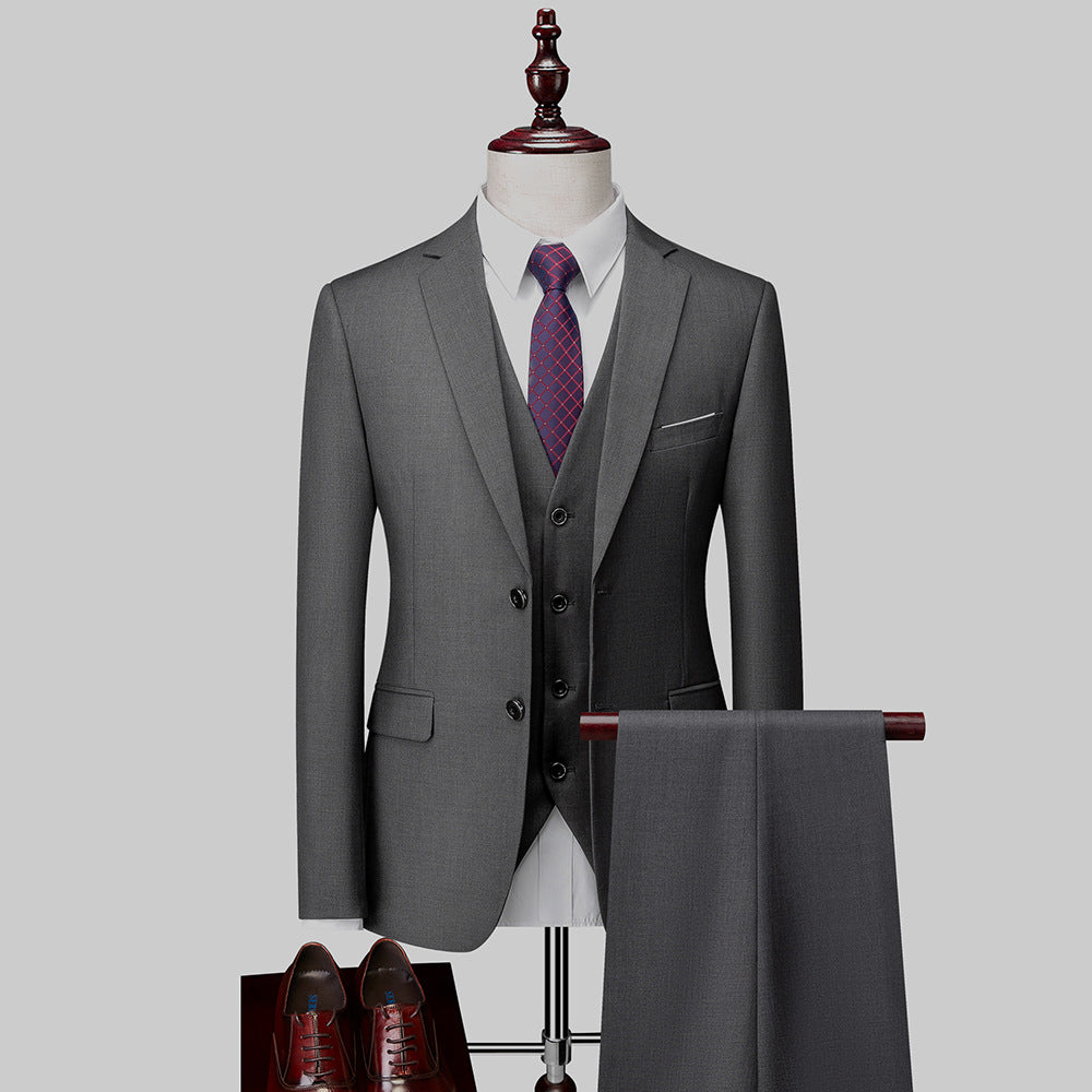 Donjohnbyvictoriacharles men's 3-piece suit with jacket, pants, and vest, perfect for formal business attire.